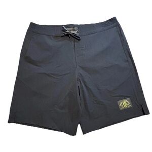 Zero Foxtrot Stay Zero Board Shorts Mens L Black Ripstop Tactical Swim Trunks